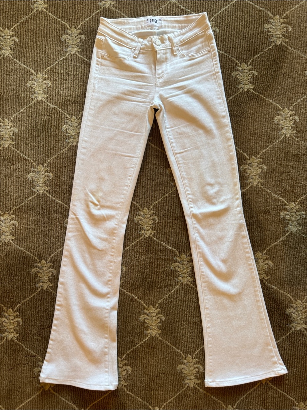 PAIGE Off-White Flared Jeans